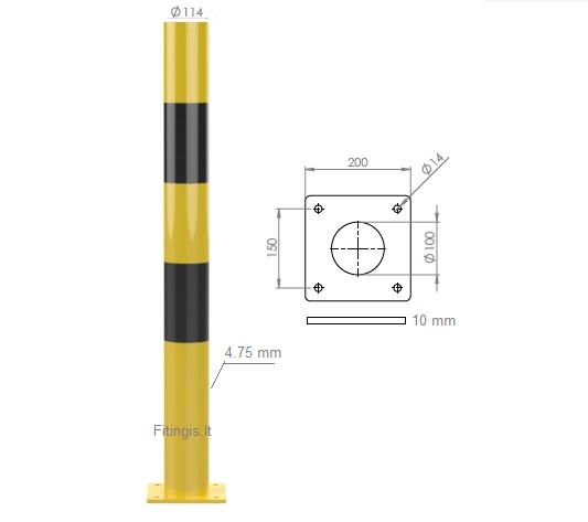 Apsauginis stulpas Ø114