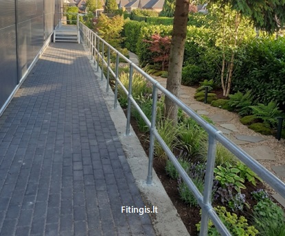 Cinkuotų vamzdžių 42,4mm apsauginė tvorelė