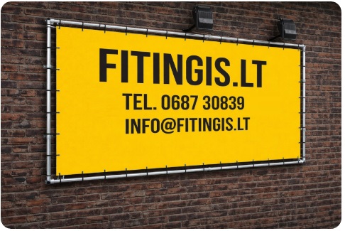 Pakabinamas reklamos rėmas 4x2m