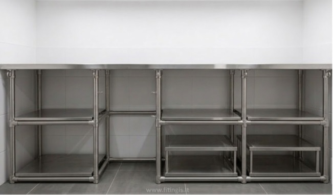 Nerūdijančio plieno konstrukcijų baldai