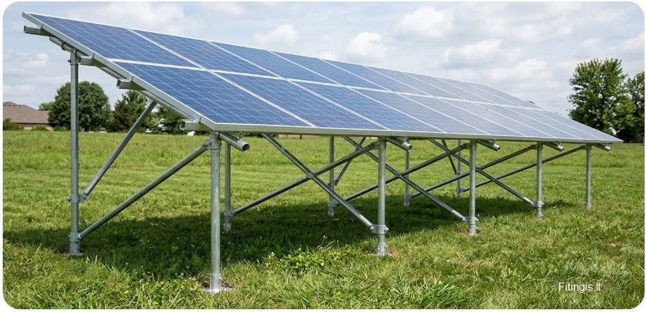 Saulės elektrinių montavimo konstrukcijos