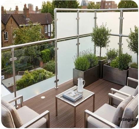 Apsauginė tvorelė su stiklu