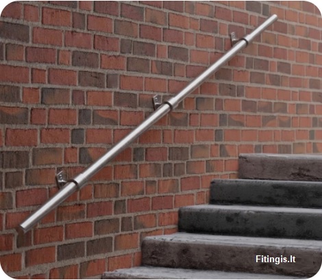 3m ilgio nerūdijančio plieno turėklas 42,4mm